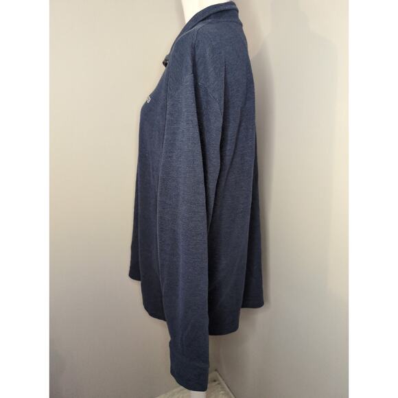 Vineyard Vines preppy mens quarter zip navy saltwater sweatshirt pullover XXL - Picture 3 of 8